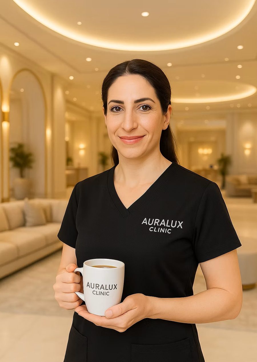 Fahimeh, behandlare på AuraLux Laser Clinic i Göteborg