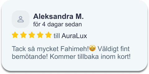 Google-recension om AuraLux Laser Clinic