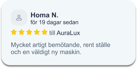 Google-recension om AuraLux Laser Clinic